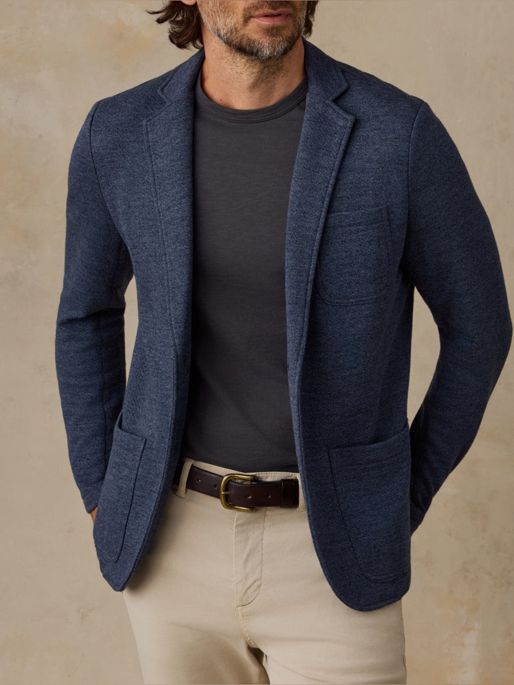 Faherty Inlet Knit Blazer - Deep Navy Size Small